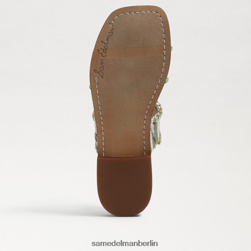 Sam Edelman Hopie Slide-Sandale Frauen Farn/natürliches Zebraleinen Schuhwerk 2P8JNV821 - Image 6