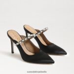Sam Edelman Hyland Mule-Pumpe Frauen schwarzer Satin Schuhwerk 2P8JNV525