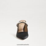 Sam Edelman Hyland Mule-Pumpe Frauen schwarzer Satin Schuhwerk 2P8JNV525 - Image 3