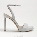 Sam Edelman Jade-Knöchelriemenabsatz Frauen strahlend weißes Leder Schuhwerk 2P8JNV387 - Image 2