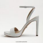 Sam Edelman Jade-Knöchelriemenabsatz Frauen strahlend weißes Leder Schuhwerk 2P8JNV387 - Image 4