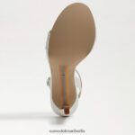 Sam Edelman Jade-Knöchelriemenabsatz Frauen strahlend weißes Leder Schuhwerk 2P8JNV387 - Image 6