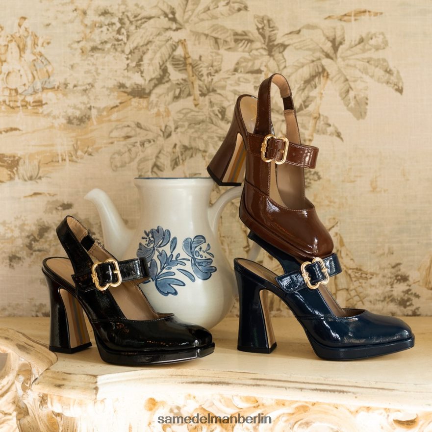 Sam Edelman Jildie Slingback-Mary-Jane-Absatz Frauen schwarzes Lackleder Schuhwerk 2P8JNV316 - Image 2
