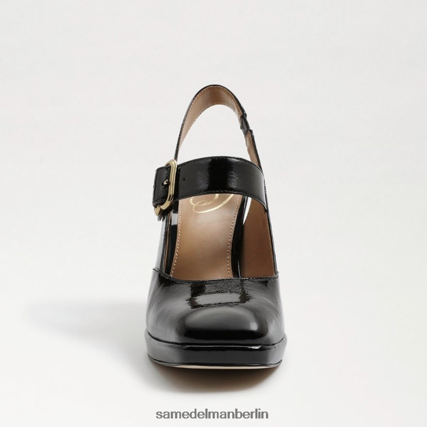 Sam Edelman Jildie Slingback-Mary-Jane-Absatz Frauen schwarzes Lackleder Schuhwerk 2P8JNV316 - Image 3