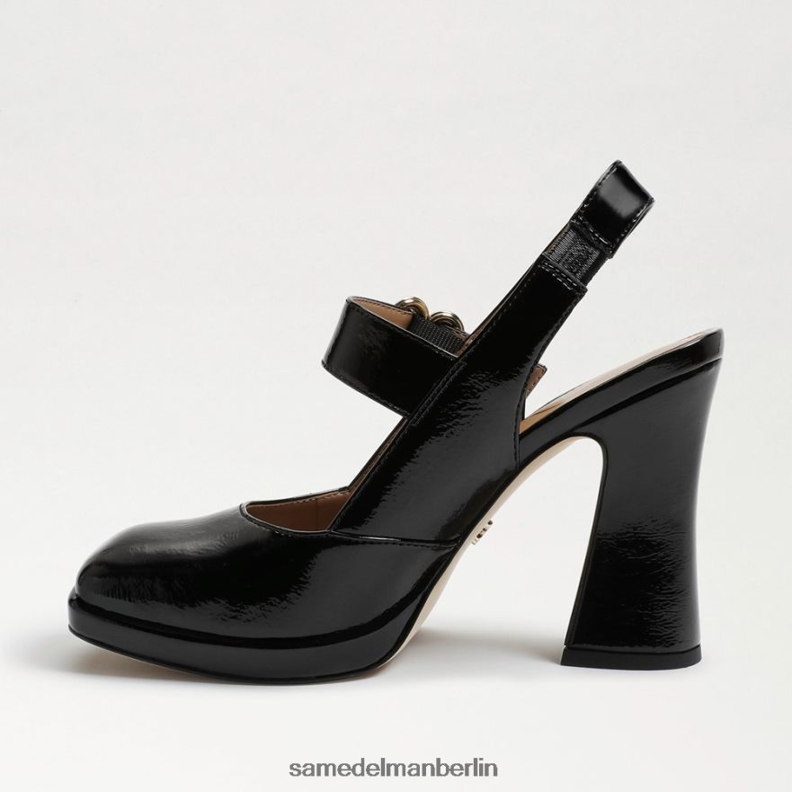 Sam Edelman Jildie Slingback-Mary-Jane-Absatz Frauen schwarzes Lackleder Schuhwerk 2P8JNV316 - Image 4