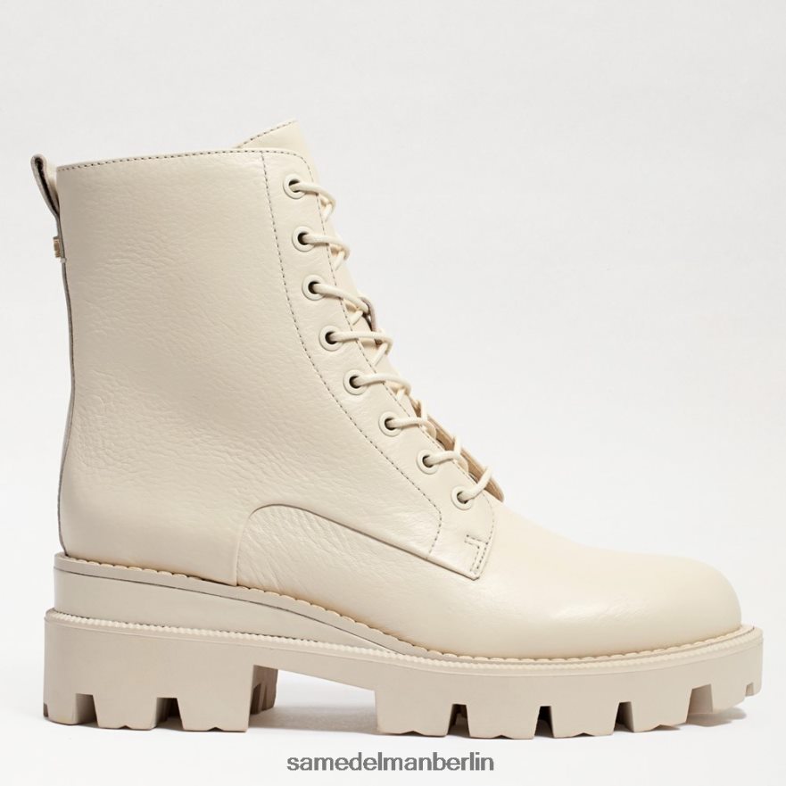 Sam Edelman Kampfstiefel mit Mansarden-Plateau Frauen modernes elfenbeinfarbenes Leder Schuhwerk 2P8JNV625 - Image 2