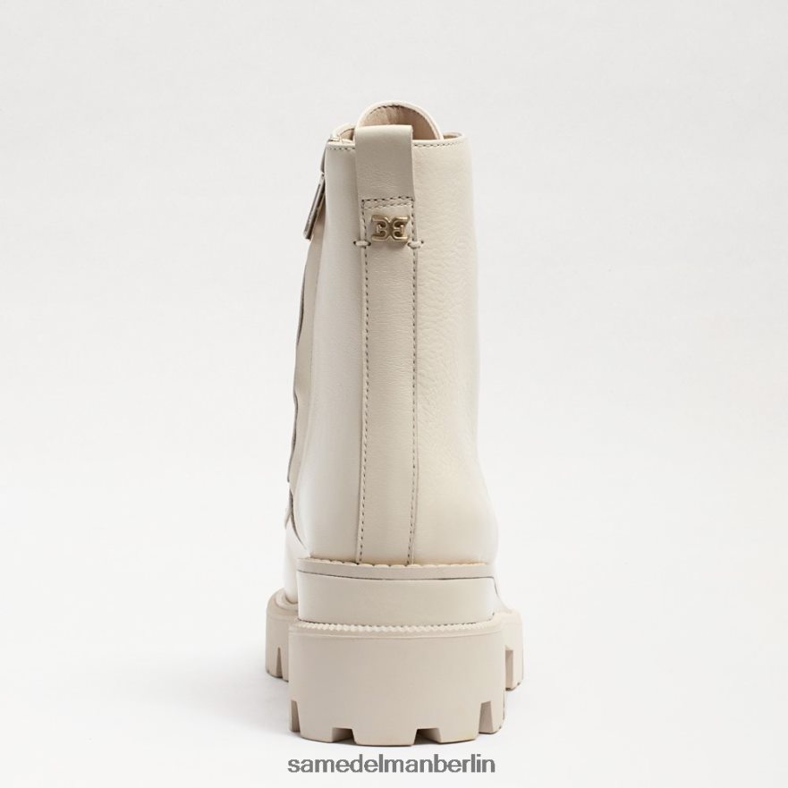 Sam Edelman Kampfstiefel mit Mansarden-Plateau Frauen modernes elfenbeinfarbenes Leder Schuhwerk 2P8JNV625 - Image 5