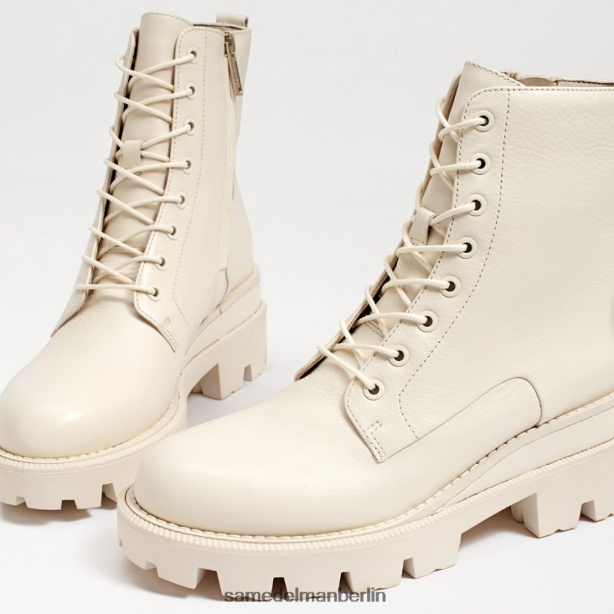 Sam Edelman Kampfstiefel mit Mansarden-Plateau Frauen modernes elfenbeinfarbenes Leder Schuhwerk 2P8JNV625 - Image 7