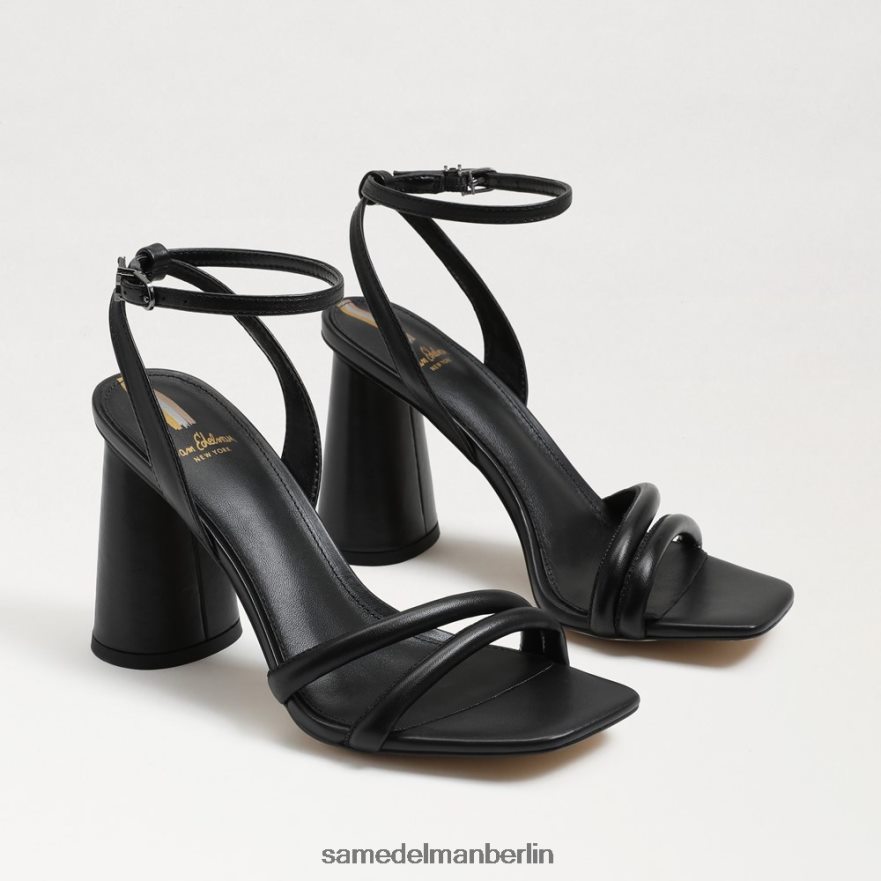 Sam Edelman Kia-Sandale mit Blockabsatz Frauen schwarzes Leder Schuhwerk 2P8JNV106 - Image 1