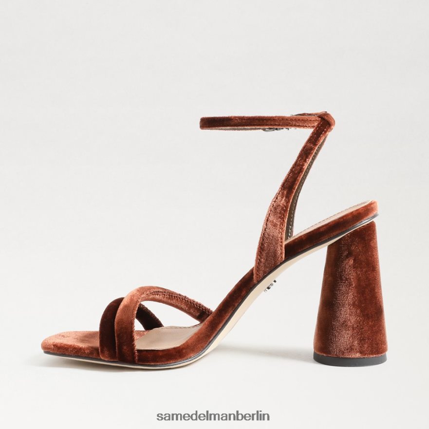 Sam Edelman Kia-Sandale mit Blockabsatz Frauen warmer Kupfersamt Schuhwerk 2P8JNV101 - Image 4