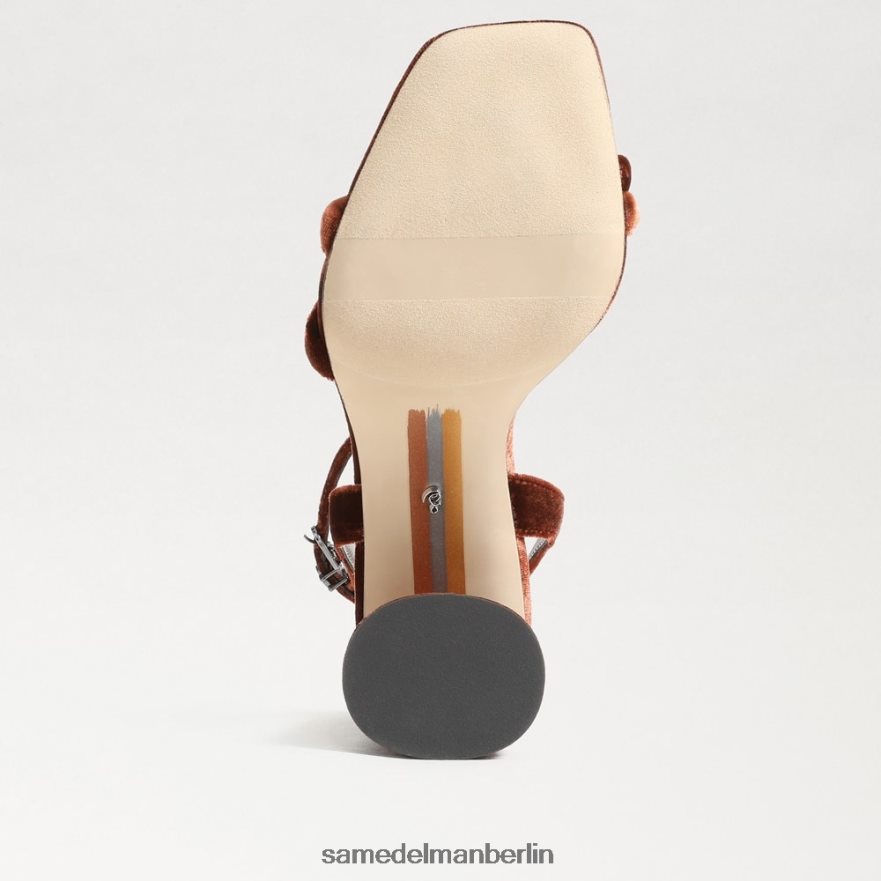 Sam Edelman Kia-Sandale mit Blockabsatz Frauen warmer Kupfersamt Schuhwerk 2P8JNV101 - Image 6