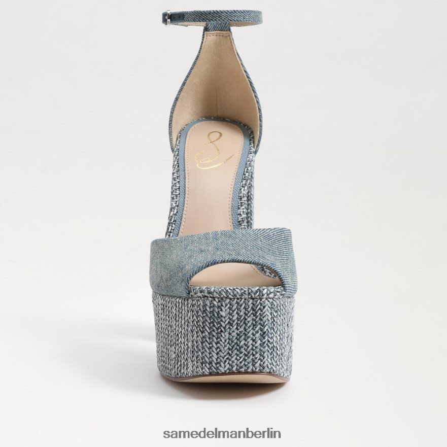 Sam Edelman Kori-Plateau-Absatz Frauen neublau gewaschen Schuhwerk 2P8JNV238 - Image 3
