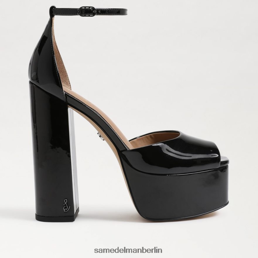 Sam Edelman Kori-Plateau-Absatz Frauen schwarzes Lackleder Schuhwerk 2P8JNV239 - Image 2