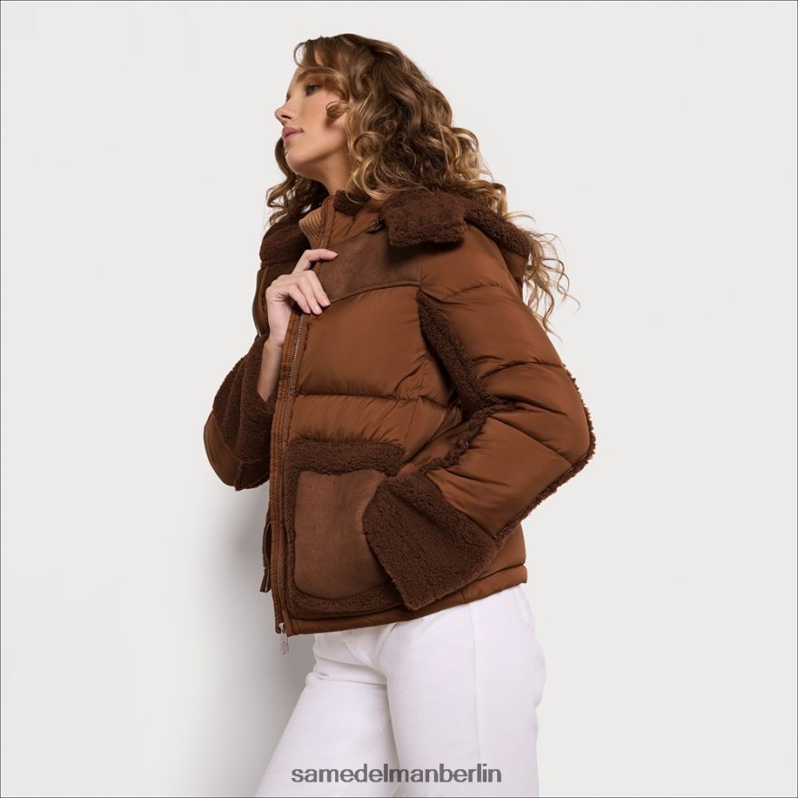 Sam Edelman Kurze Pufferjacke mit Kapuze Frauen Ahorn Bekleidung 2P8JNV1160 - Image 2