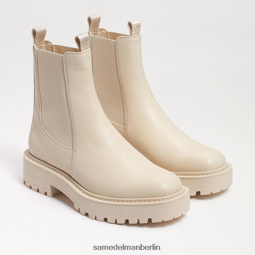 Sam Edelman Laguna Chelsea-Stiefel Frauen modernes elfenbeinfarbenes Leder Schuhwerk 2P8JNV458 - Image 1