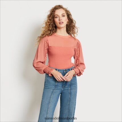 Sam Edelman Langarm-Julian-Top Frauen Canyon-Ton Bekleidung 2P8JNV1267