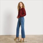 Sam Edelman Langarm-Varick-Oberteil Frauen Krappbraun Bekleidung 2P8JNV1248 - Image 2