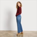 Sam Edelman Langarm-Varick-Oberteil Frauen Krappbraun Bekleidung 2P8JNV1248 - Image 4