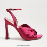 Sam Edelman Lavendelfarbener Riemchenabsatz Frauen Himbeersatin Schuhwerk 2P8JNV949 - Image 2