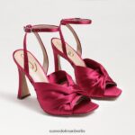 Sam Edelman Lavendelfarbener Riemchenabsatz Frauen Himbeersatin Schuhwerk 2P8JNV949