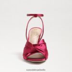 Sam Edelman Lavendelfarbener Riemchenabsatz Frauen Himbeersatin Schuhwerk 2P8JNV949 - Image 3