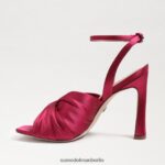 Sam Edelman Lavendelfarbener Riemchenabsatz Frauen Himbeersatin Schuhwerk 2P8JNV949 - Image 4