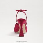Sam Edelman Lavendelfarbener Riemchenabsatz Frauen Himbeersatin Schuhwerk 2P8JNV949 - Image 5