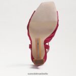 Sam Edelman Lavendelfarbener Riemchenabsatz Frauen Himbeersatin Schuhwerk 2P8JNV949 - Image 6