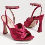 Sam Edelman Lavendelfarbener Riemchenabsatz Frauen Himbeersatin Schuhwerk 2P8JNV949 - Image 7