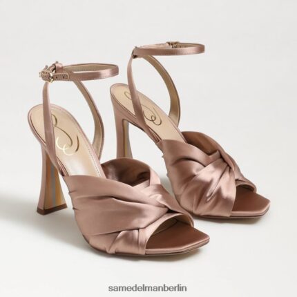 Sam Edelman Lavendelfarbener Riemchenabsatz Frauen Pralinensatin Schuhwerk 2P8JNV948