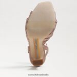 Sam Edelman Lavendelfarbener Riemchenabsatz Frauen Pralinensatin Schuhwerk 2P8JNV948 - Image 6