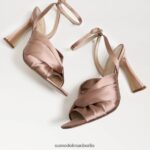Sam Edelman Lavendelfarbener Riemchenabsatz Frauen Pralinensatin Schuhwerk 2P8JNV948 - Image 7