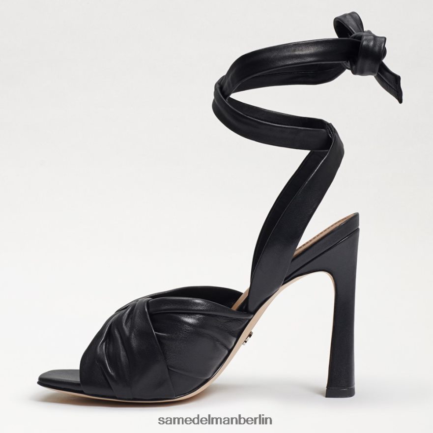 Sam Edelman Lenora Riemchensandale mit Absatz Frauen schwarzes Leder Schuhwerk 2P8JNV868 - Image 4