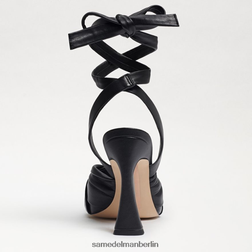 Sam Edelman Lenora Riemchensandale mit Absatz Frauen schwarzes Leder Schuhwerk 2P8JNV868 - Image 5
