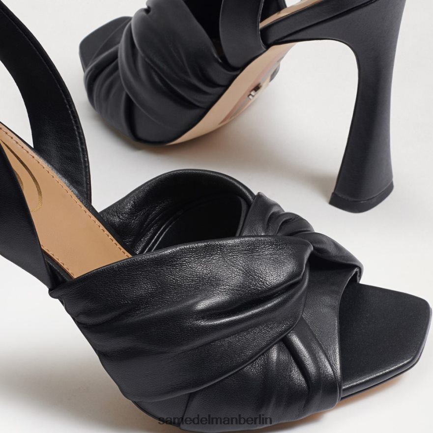 Sam Edelman Lenora Riemchensandale mit Absatz Frauen schwarzes Leder Schuhwerk 2P8JNV868 - Image 7
