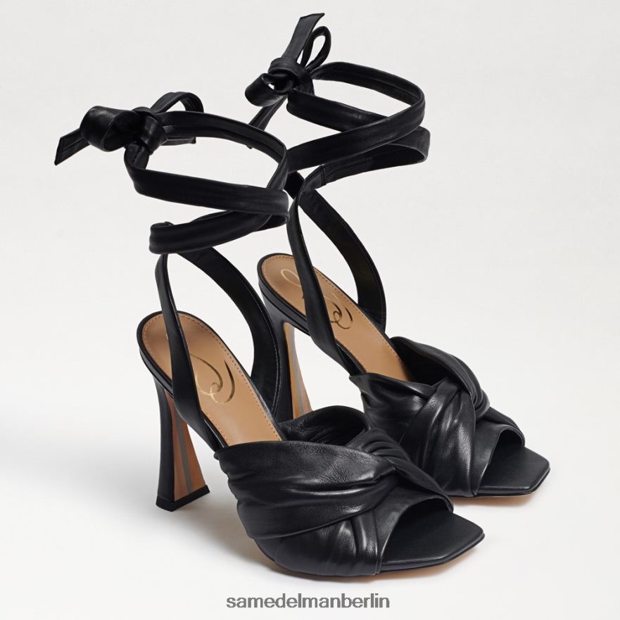 Sam Edelman Lenora Riemchensandale mit Absatz Frauen schwarzes Leder Schuhwerk 2P8JNV868 - Image 1