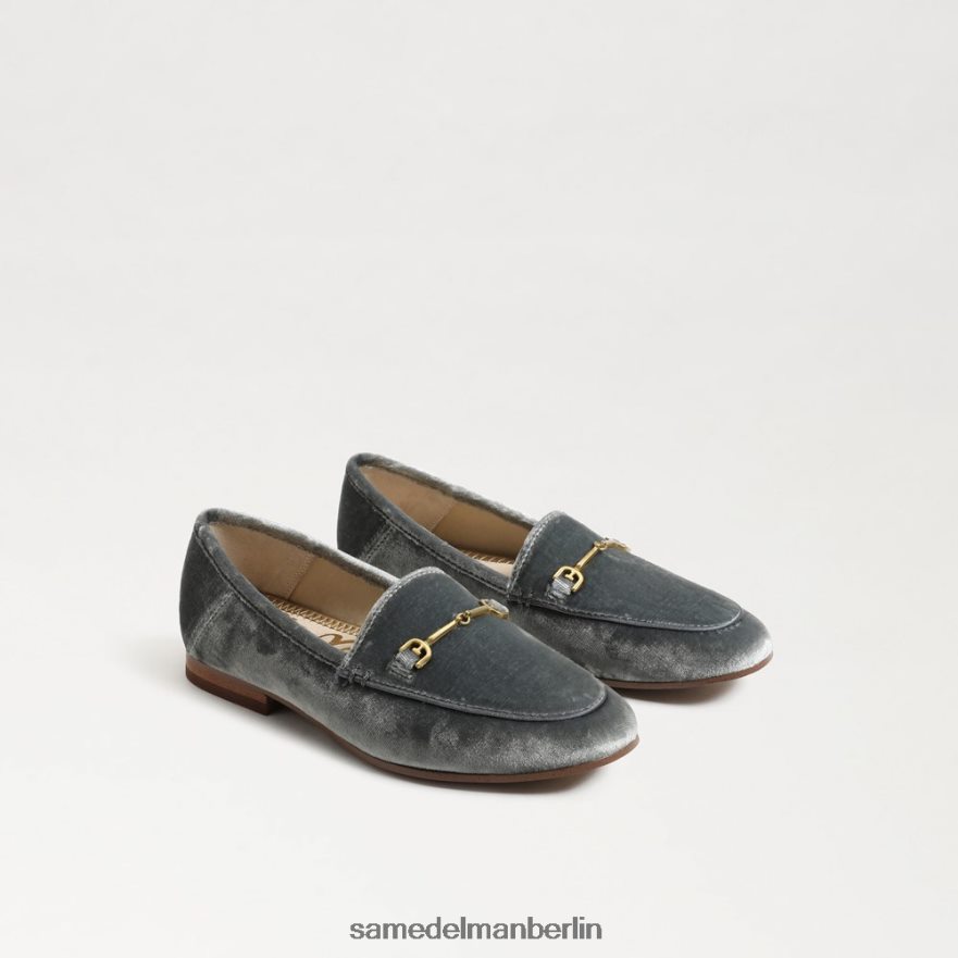 Sam Edelman Loraine Bit Loafer Kinder rauchblauer Samt Schuhwerk 2P8JNV896 - Image 1