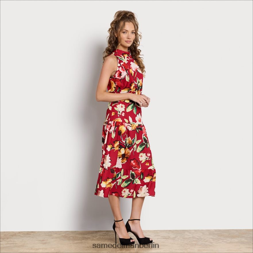 Sam Edelman Maxikleid mit hohem Halsausschnitt Frauen rot multi Bekleidung 2P8JNV1093 - Image 2