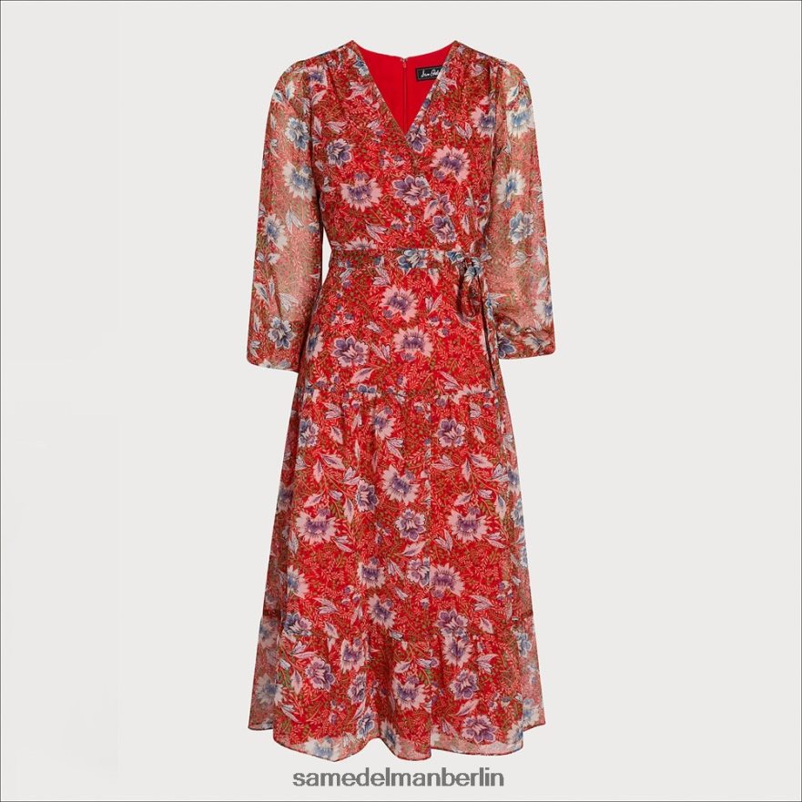 Sam Edelman Maxikleid mit V-Ausschnitt Frauen rot multi Bekleidung 2P8JNV1154 - Image 5