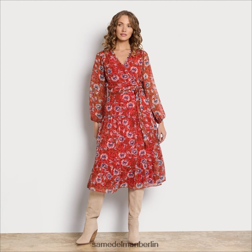 Sam Edelman Maxikleid mit V-Ausschnitt Frauen rot multi Bekleidung 2P8JNV1154 - Image 1