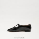 Sam Edelman Melodie Mary Jane Kinder schwarzes Lackleder Schuhwerk 2P8JNV1052 - Image 4