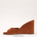 Sam Edelman Merrick Keilsandale Frauen braunes Wildleder Schuhwerk 2P8JNV614 - Image 4