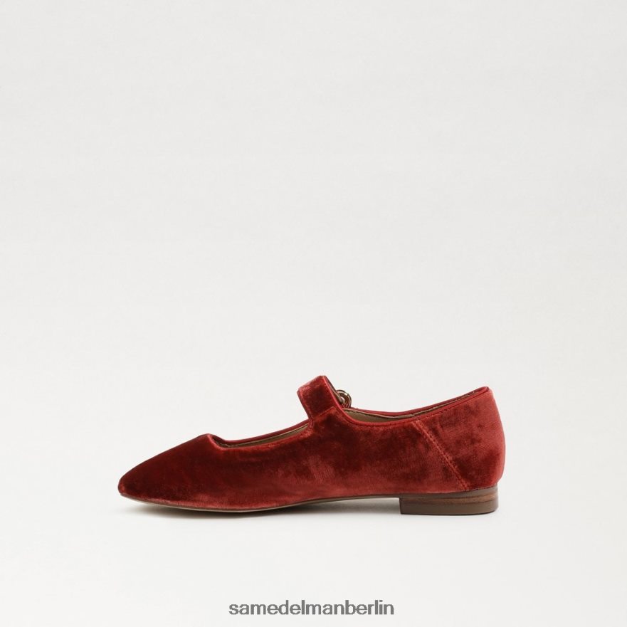 Sam Edelman Michaela Mary Jane Kinder Canyon-Orange-Samt Schuhwerk 2P8JNV912 - Image 4