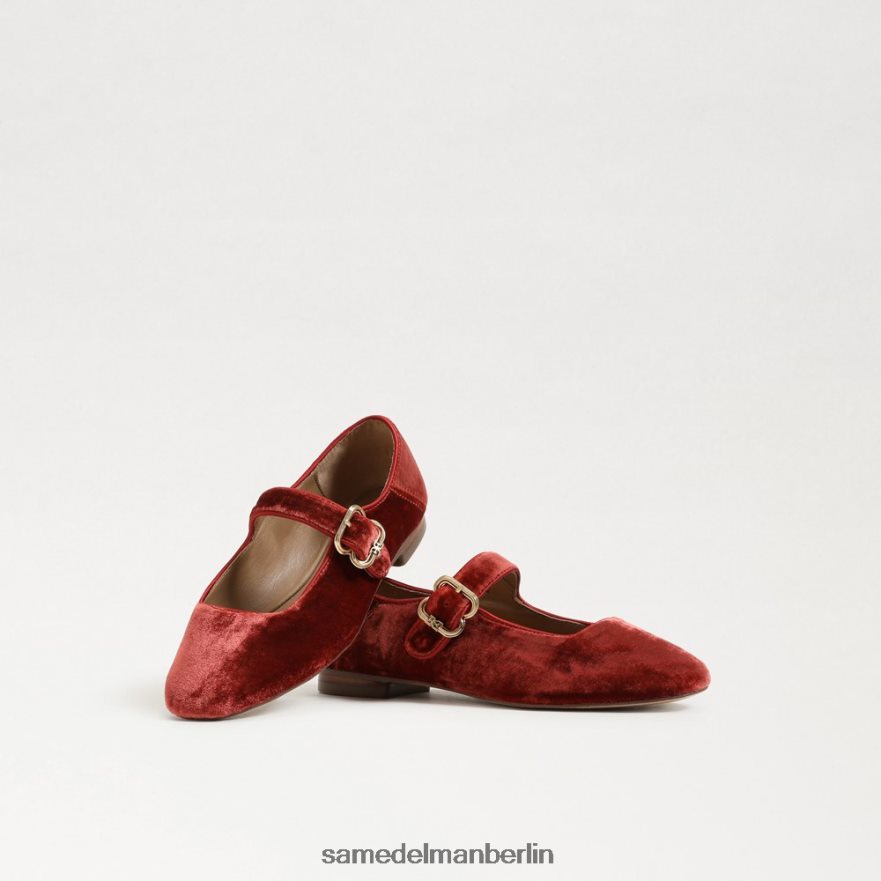 Sam Edelman Michaela Mary Jane Kinder Canyon-Orange-Samt Schuhwerk 2P8JNV912 - Image 7