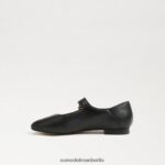 Sam Edelman Michaela Mary Jane Kinder schwarzes Leder Schuhwerk 2P8JNV915 - Image 4