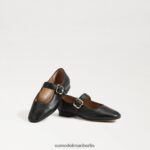 Sam Edelman Michaela Mary Jane Kinder schwarzes Leder Schuhwerk 2P8JNV915 - Image 7