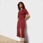 Sam Edelman Midikleid mit Kragen Frauen orange Bekleidung 2P8JNV1143