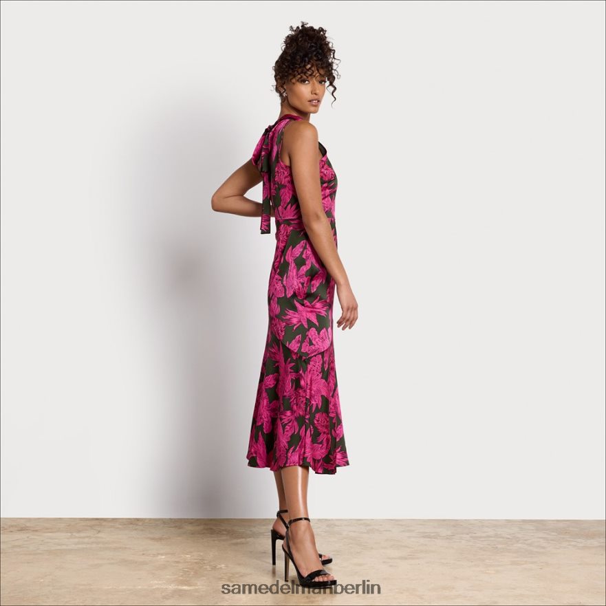 Sam Edelman Neckholder-Maxikleid mit Palmen Frauen Magenta-Multi Bekleidung 2P8JNV1075 - Image 2