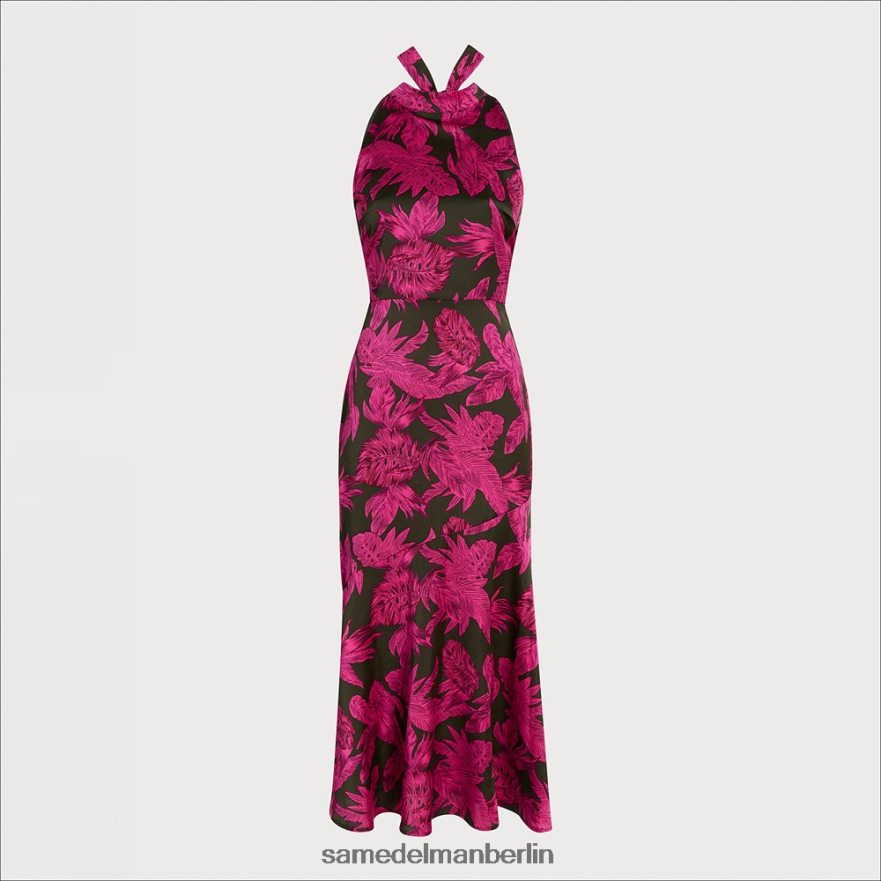 Sam Edelman Neckholder-Maxikleid mit Palmen Frauen Magenta-Multi Bekleidung 2P8JNV1075 - Image 5
