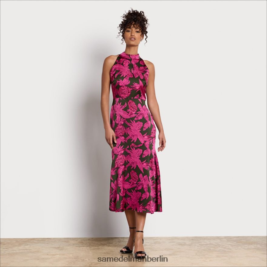 Sam Edelman Neckholder-Maxikleid mit Palmen Frauen Magenta-Multi Bekleidung 2P8JNV1075 - Image 1